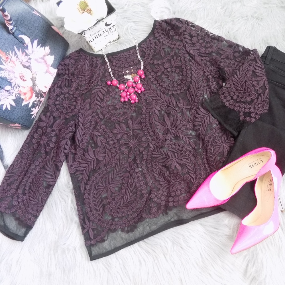 Embroidered Lace Top